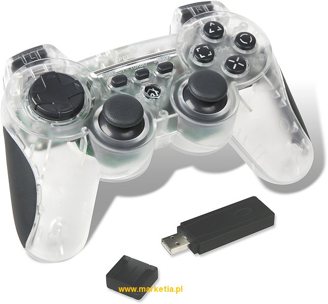 SL-4443-TWT Pad Bezprzewodowy SPEED-LINK Strike3 for PlayStation3 & PC, przezroczysty